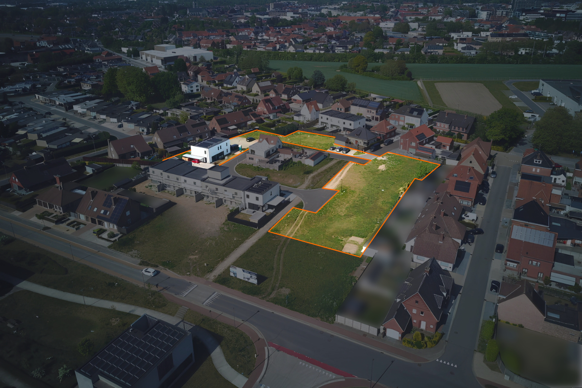 Luchtfoto verkaveling [Korenbloemstraat] [Waregem] - Bouwonderneming Feys